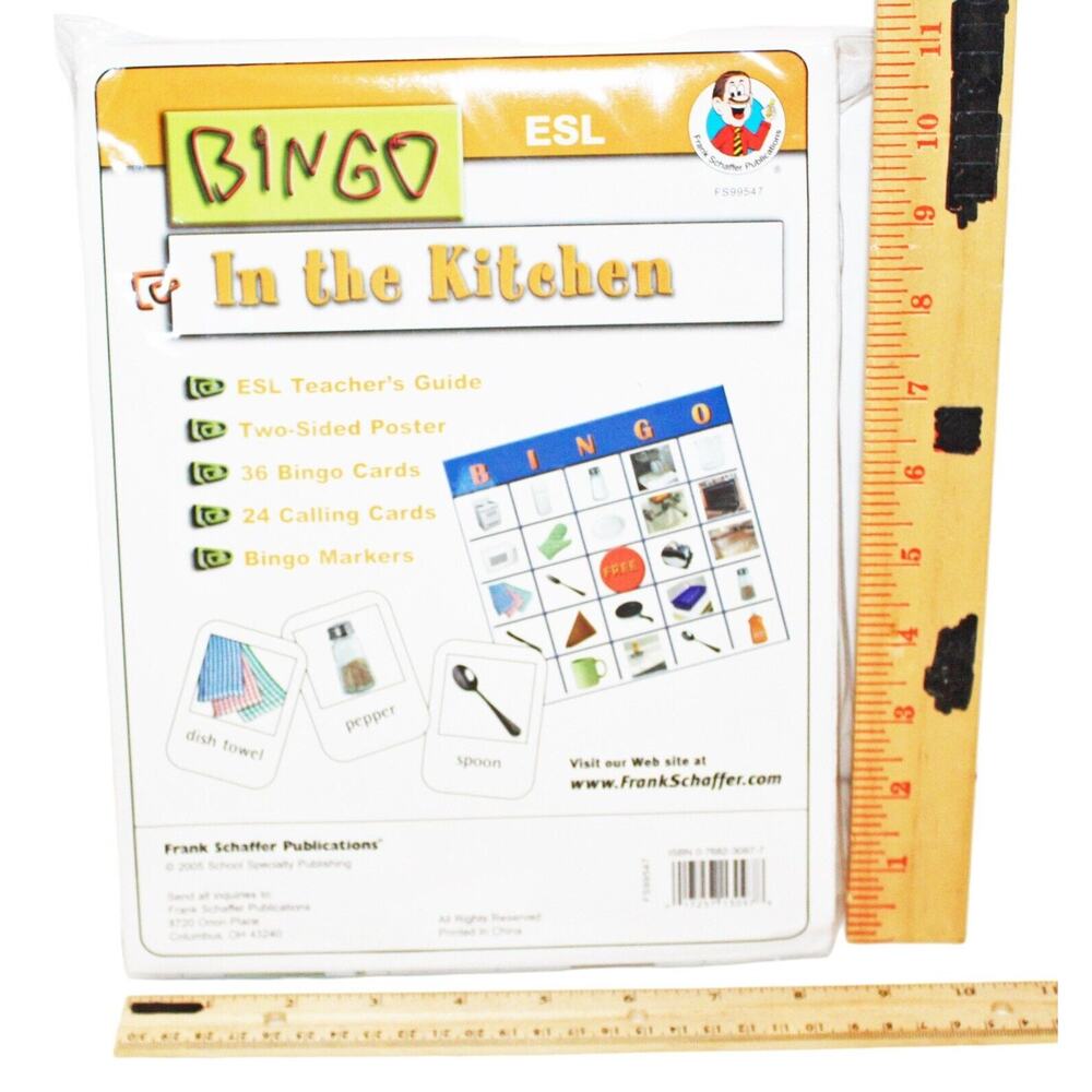 Educational ESL - In The Kitchen Bingo Card Game Kit - Family & Kids 2005